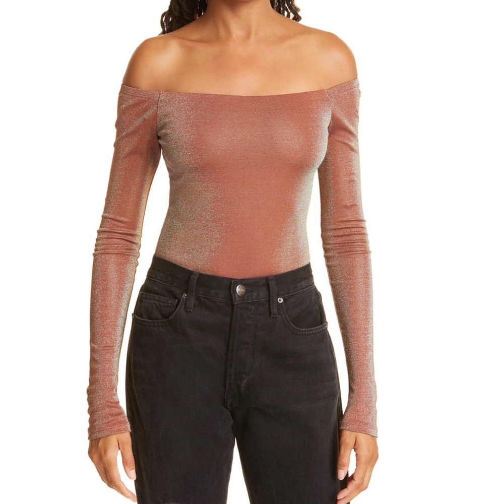 ALIX NYC Addison Off the Shoulder Long Sleeve Bodysuit NWT